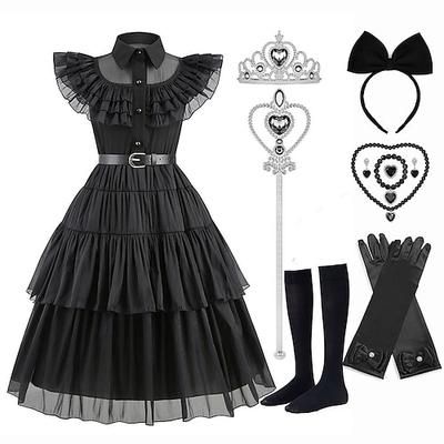 Orrore gotico Accademia oscura Vestito Costume Cosplay Abiti Punk Gotico for Ragazze Bambini Mascherata Settimana del libro