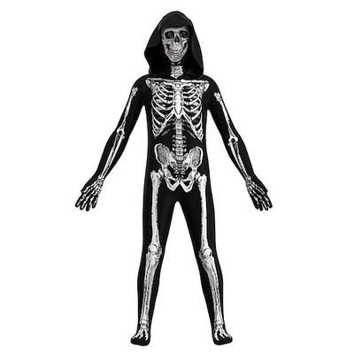 Costume Cosplay Costume da festa Mascherata Teschio scheletro Abiti Cosplay Bambini Ragazzi Ragazze Mascherata martedì grasso Feste Halloween Performance Costumi di Halloween facili Vestirsi