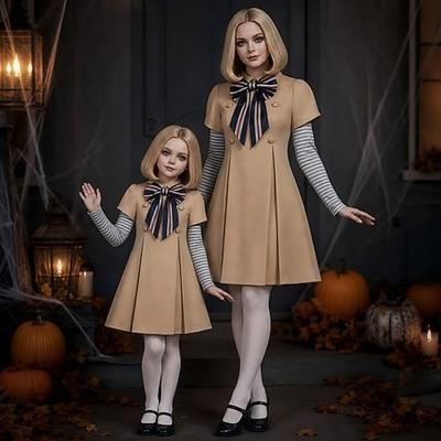 La bambola AI Bambola spaventosa Megan Robot futuristico Vestito Costume Classico Lolita for Ragazze Bambini Adulti Halloween Carnevale Feste Performance