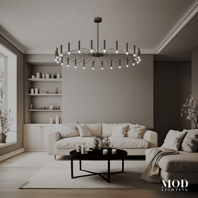 Kendall | Contemporary Chandelier | 12 Candles / Cool White (6000k) / White | MOD LIGHTING
