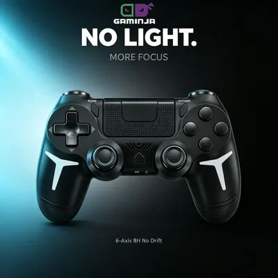 GAMINJA Wireless Gamepad 6-axis Gyroscope Dual Vibration With Touch Pad For PS4 PS3 Console Computer PC Bluetooth Controller