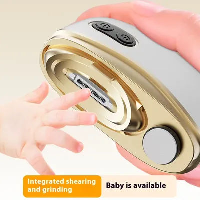 Electric Nail Trimmer with Light Rechargeable Nail Cutter for Manicure Baby Adult Grinding And Polishing