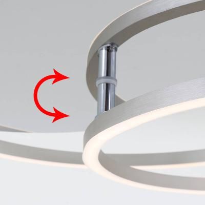 Briloner Plafoniera a LED Frame, dimmerabile, Cromo / Argento, Soggiorno / Sala da pranzo, Metallo, Moderno, Plafoniera LED