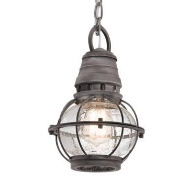KICHLER Lampada a sospensione Bridge Point, look industry Point, Alluminio / Grigio / Zincato, Vetro, Industriale