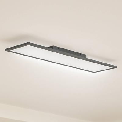 Pannello LED Enhife Lindby, Nero, Studio / Ufficio, Moderno, Plafoniera LED