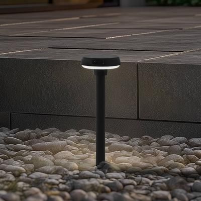 Lampada LED con picchetto Lindby Brinca, nera, PC, sensore Brinca, Nero, Plastica, Moderno, Lampade solari