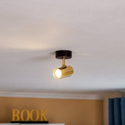 Faretto da soffitto Lund in nero e oro, 1 luce Argon, dimmerabile, Ottone / Oro, Soggiorno / Sala da pranzo, Metallo, Moderno, Faretto alogeno