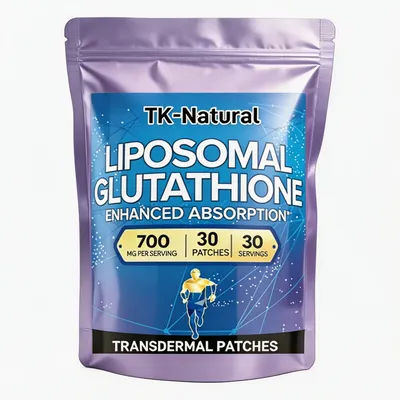 30 Patches Liposomal Glutathione Transdermal Patches - Cell Protection, Cleansing, Liver, Brain, and Defenses
