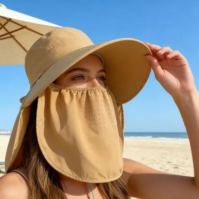 maille chapeau pêcheur randonnée en plein air casquette plage à grands bords chapeau soleil hommes