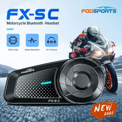 Fodsports FX-SC Bluetooth Motorcycle Headset Wireless Helmet Headset,BT5.4