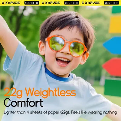 Kapvoe Young Kids Riding Bicycle Glasses Sports Glasses Cycling UV400 Sports Sale Sunglasses Bike Baseball Running Children