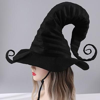 Halloween Strega Costumi da mago Cappello Alewife Cappello da strega Gotico Adulti Per donna Halloween Carnevale Feste Performance Costumi di Halloween facili Vestirsi