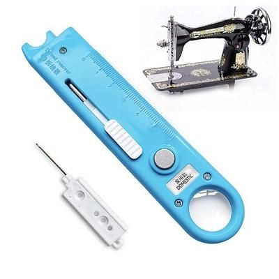 Infila ago automatico per macchina da cucire, accessorio 4 in 1 per cucito con ausilio per l'infilatura dell'ago, taglia-cuciture, mini righello e lente d'ingrandimento, ausilio magnetico per cucito