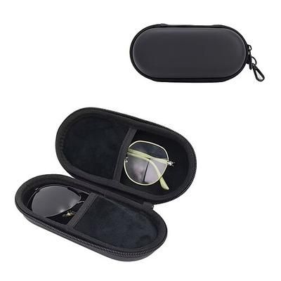 2 custodie per occhiali a doppio strato, scatola rigida per occhiali da sole con chiusura a clip e cerniera, porta occhiali a doppio scomparto per uomo e donna, ideale per viaggi, lettura e
