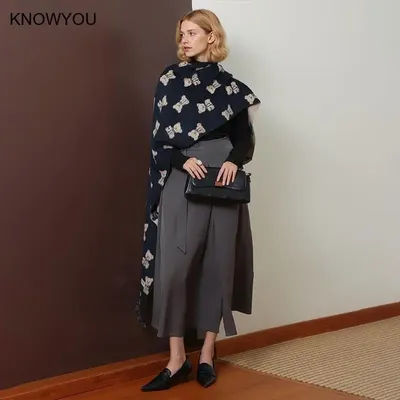 Écharpe en Imitation cachemire ours mignon, écharpe Pashmina d'automne et d'hiver, foulard chaud, vêtements d'extérieur à la mode, couverture Pashmina