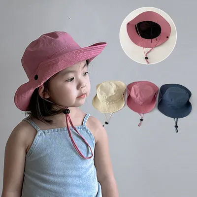 Chapeau d'alpinisme en plein air pour enfants occidentaux, pare-soleil d'été à séchage rapide pour bébés de 2 à 6 ans, casquette de pêcheur, pare-soleil de voyage