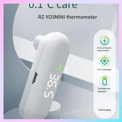 Thermomètre numérique rechargeable AB25-USB, compteur de température corporelle sans contact de haute précision
