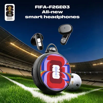 Official FIFA 2026 World Cup Licensed TWS Wireless Bluetooth Earphones Immersive Audio Earbuds Noise Reduction Headphones F26E03