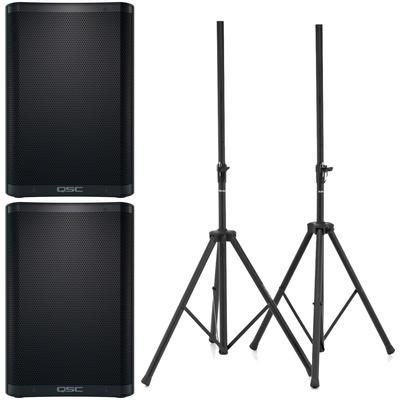 QSC CB10 Stereo Stand Bundle
