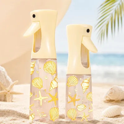 Seashell Continuous Mist Spray Bottle 200/300ML Refillable Water Sprayer for Hair Salon, Face, Plants & Cleaning