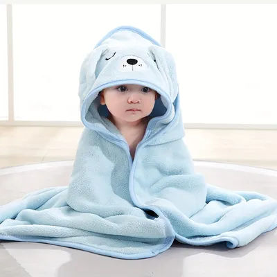 1PC Baby Blanket Swaddle, Cuddle, Multi-functional Bath Towel, Soft and Absorbent, Cute Cartoon Style Baby Bedding Products