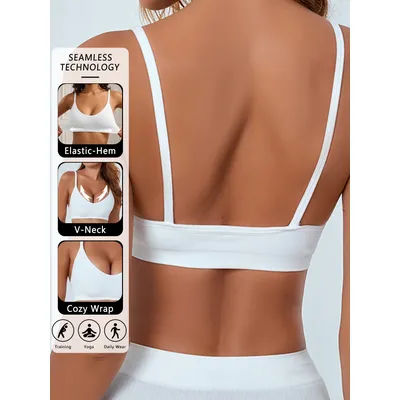 Viomisha – soutien-gorge respirant anti-transpiration, haut de fitness sans couture, soutien-gorge de yoga résistant aux chocs, haut court pour femmes, soutien-gorge de sport push-up, haut