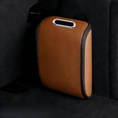 Scatola organizer per scarpe da auto con coperchio e maniglia, contenitore porta scarpe in pelle per bagagliaio, organizer portatile per veicoli, SUV, berline, camion e per interni auto universali.