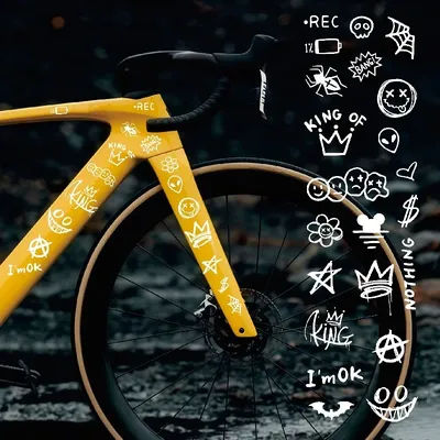 1 Set Graffiti Cartoon Stickers Cute Waterproof Decals for Bicycle Motorcycle Helmet Phone Case Luggage DIY Cycling Accessories