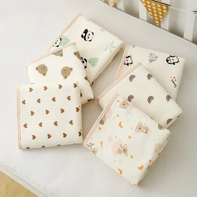 50X70cm Soft Cotton Baby Changing Mat Urine Pad Waterproof Mattress Breathable Newborn Diaper Pad Babies Accessories