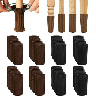 4/8/16PCS Chair Leg Socks High Elastic Chair Leg Floor Protectors with Anti-Slip PadsThick Caps Furniture Pads Covers Set