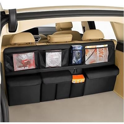 Organizzatore per bagagliaio auto, organizer da appendere al sedile posteriore con 9 ampie borse portaoggetti, accessorio multifunzione salvaspazio per interni auto, accessori per auto