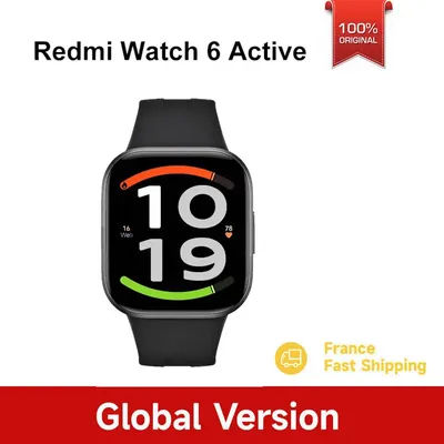 Version Globale Xiaomi Redmi Watch 6 Active Smartwatch Écran AMOLED 1,85'' Autonomie de 18 Jours Appel Bluetooth Prise en Charge AOD