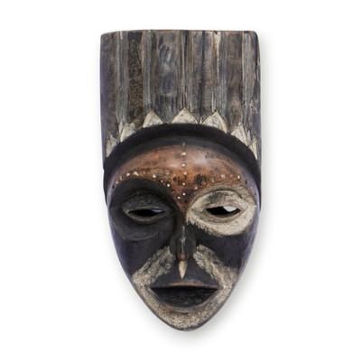 Tribal Luba,'Handcrafted Sese Wood Cultural African Mask from Ghana'