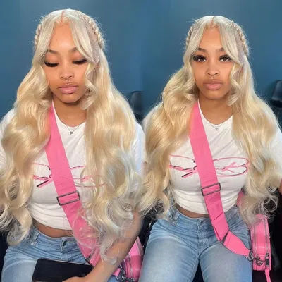 Soft 613 Honey Blonde Body Wave Lace Front Wig 18-46 Inch Human Hair Wigs For Women13x4 13x6 HD Lace 200 Density Pre Plucked Baby Hair