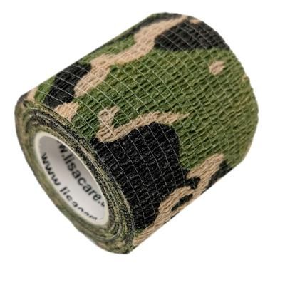Benda coesiva LisaCare 5cm - Verde mimetico 4 pz Bendaggio/i