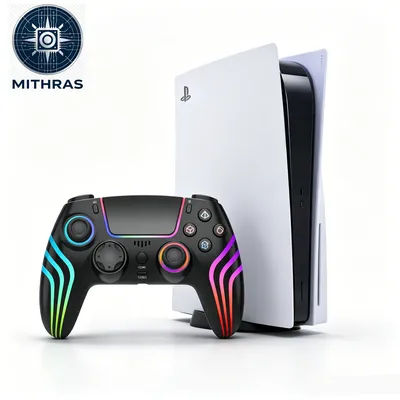 RGB LED Wireless Game Controller for PS5 Bluetooth Gamepad Joystick Dual Vibration Turbo 6-Axis Sensor Gaming Controller