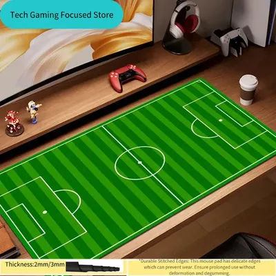 Tapis de souris de jeu de football de table, tapis de souris personnalisé en caoutchouc antidérapant, tapis de clavier d'ordinateur, grands tapis de souris