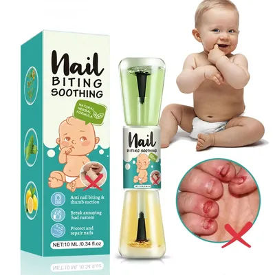 Baby Toddler Anti Nail Biting PolishAnti Bite Nail Polished 10ml Stopper Guard Strengthener Natural Bitter Liquid For Teens Kids