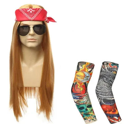 Costume Hairpiece with Bandana and Sunglasses Synthetic for Adults