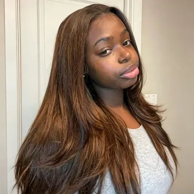 4 Chocolate Brown Bone Straight Brazilian Human Hair Wig 200% Density 13x4 13x6 HD Transparent Lace Frontal Pre Plucked With Baby Hair Lace Front Wigs For Women