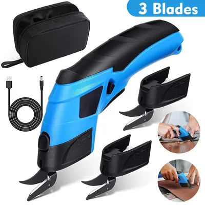Electric Scissors Cordless Fabric Scissors Rechargeable Cardboard Cutter Scissors For Cutting Paper Craft Carpet Leather Cloth