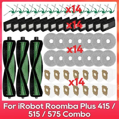 Fit For ( IRobot Roomba Plus 415 / 515 / 575 Combo ) Accessories Robot Vacuum Cleaner Main Side Brush Filter Mop Dust Bag Part