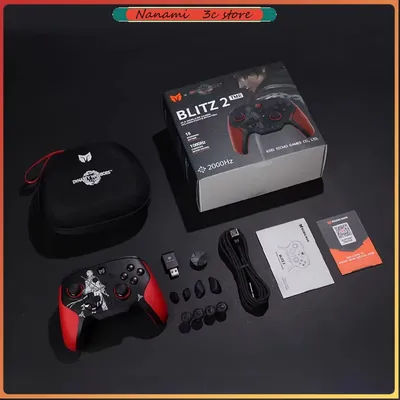 BIGBIGWON Blitz 2 TMR wireless game controller Gamepad 2000Hz 1000mAh Bluetooth Star Flash For NS PC Steam Game PUBG.APEX.