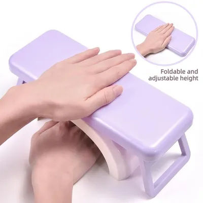 Upgraded plastic nail art hand pillow that can be folded, portable and can hold nail art lamps, multifunctional desktop stand