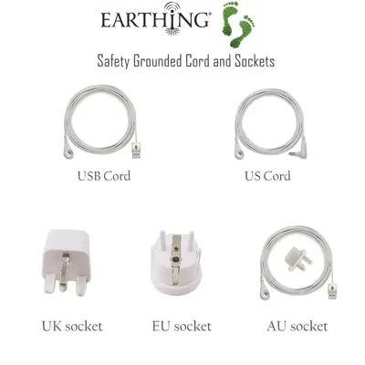 Earthing Socket plug with grounding cord for Earthing sheet / pillow case / earthing mat
