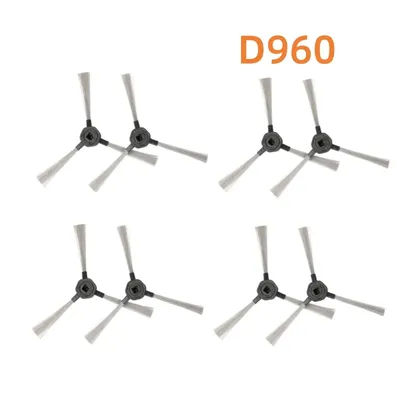 8pcs Robot Vacuum Cleaner Side Brush for Dibea D960, D966, GT9, GT200 Robotic Vacuum Cleaner Spare Parts Replacement Brushes