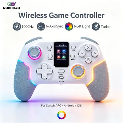 7052P Wireless Bluetooth Gamepad TURBO Macro Six-Axis Gyroscope Compatible For Switch/PC/Android/iOS Gaming Controller