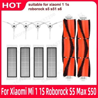 For Xiaomi Mi 1 1S Roborock S5 Max S50 Mijia Vacuum Cleaner Hepa Filter Main Brush Side Brush Robot Vacuum Cleaner Accessories