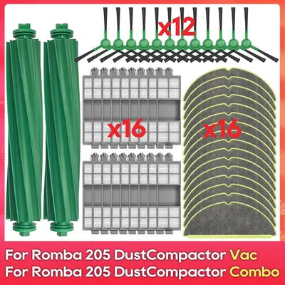 Fit For ( IRobot Roomba 205 DustCompactor Combo / Vac ) Robot Vacuum Spare Parts Main Side Brushes Mop Cloths Filters Accessorie