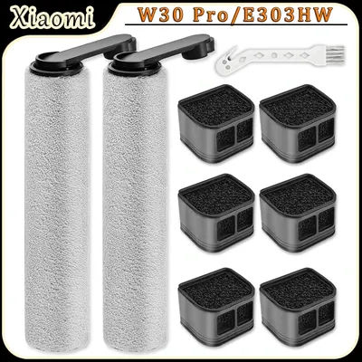 For Xiaomi Truclean W30 Pro/E303HW Wet Dry Vacuum Cleaner Robot Accessories Main Roller Brush HEPA Filter Replacement Kit